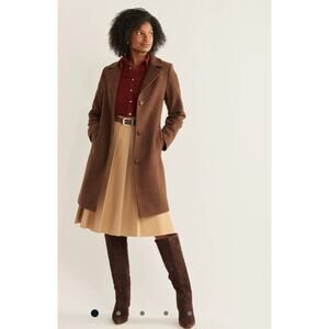 Pendleton Tweed Wool Coat Walker Classic Brown Preppy Capsule Size 6